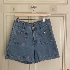 Zara retro denim shorts Size 6 (runs large)